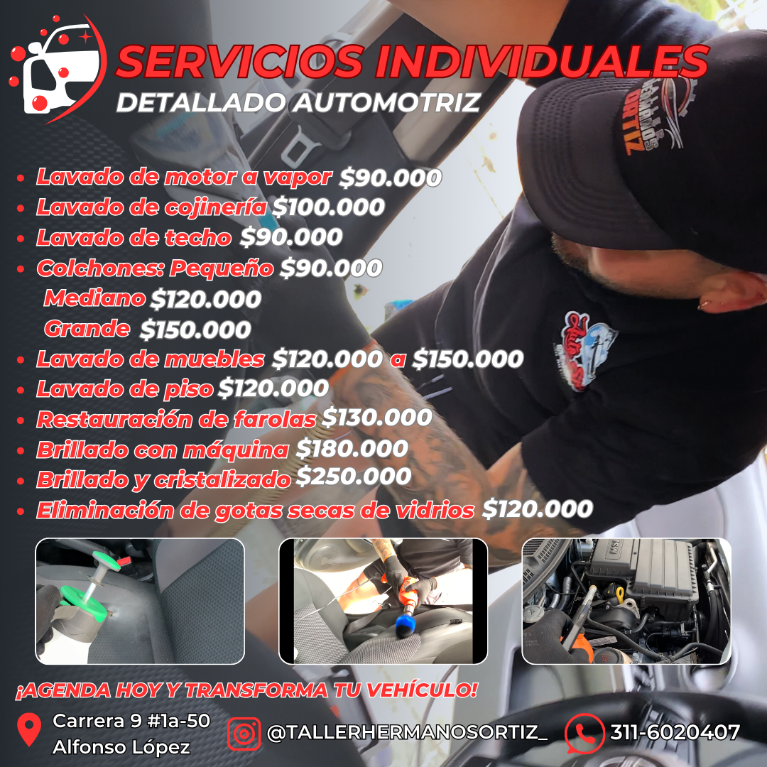 Lavado de motor a vapor
